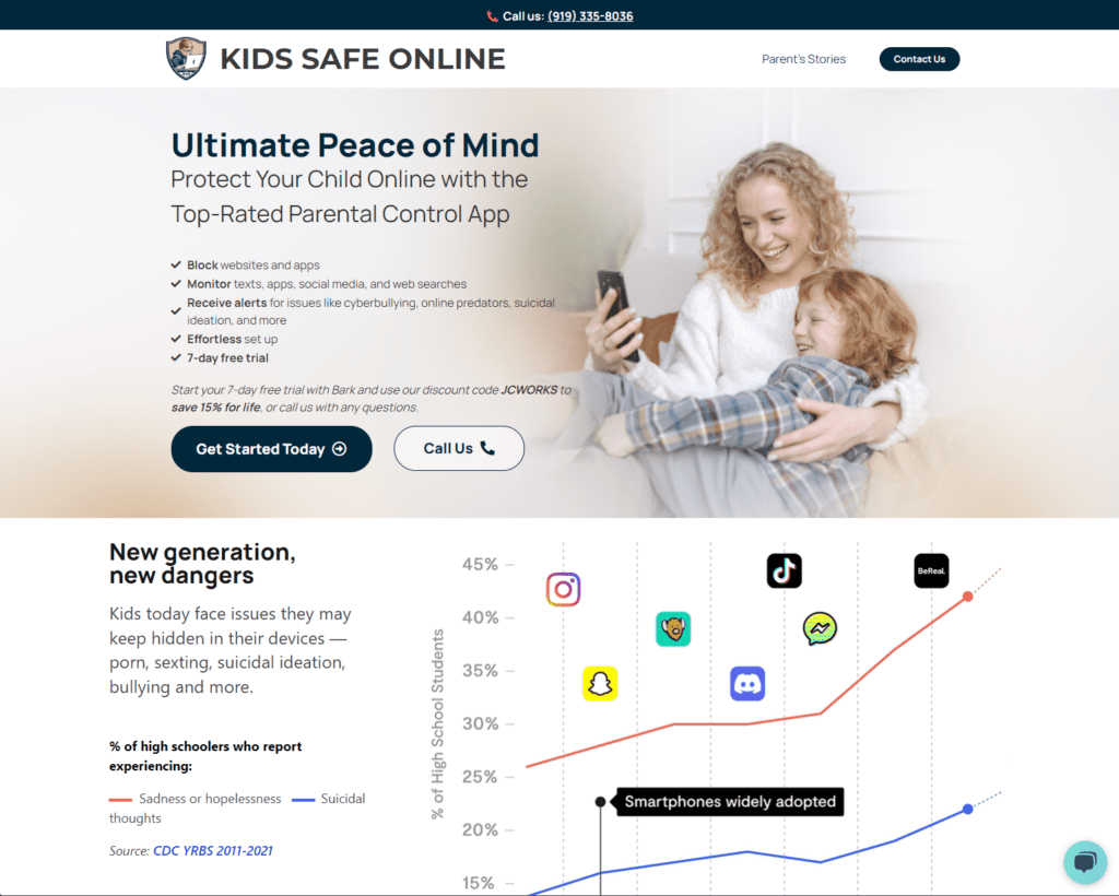 Kids Safe Online Web Design
